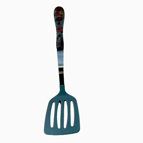 The Pioneer Woman Floral Slotted Spatula Turner Teal Blue Kitchen Utensil 2017 - Picture 2 of 7